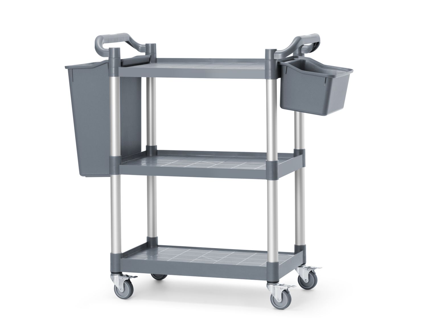 3-shelf polypropylene service cart, small, AmerBox, 800x420x(H)945mm - Image 4