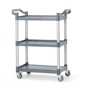 3-shelf polypropylene service cart, small, AmerBox, 800x420x(H)945mm