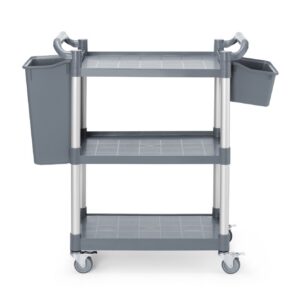 3-shelf polypropylene service cart, small, AmerBox, 800x420x(H)945mm