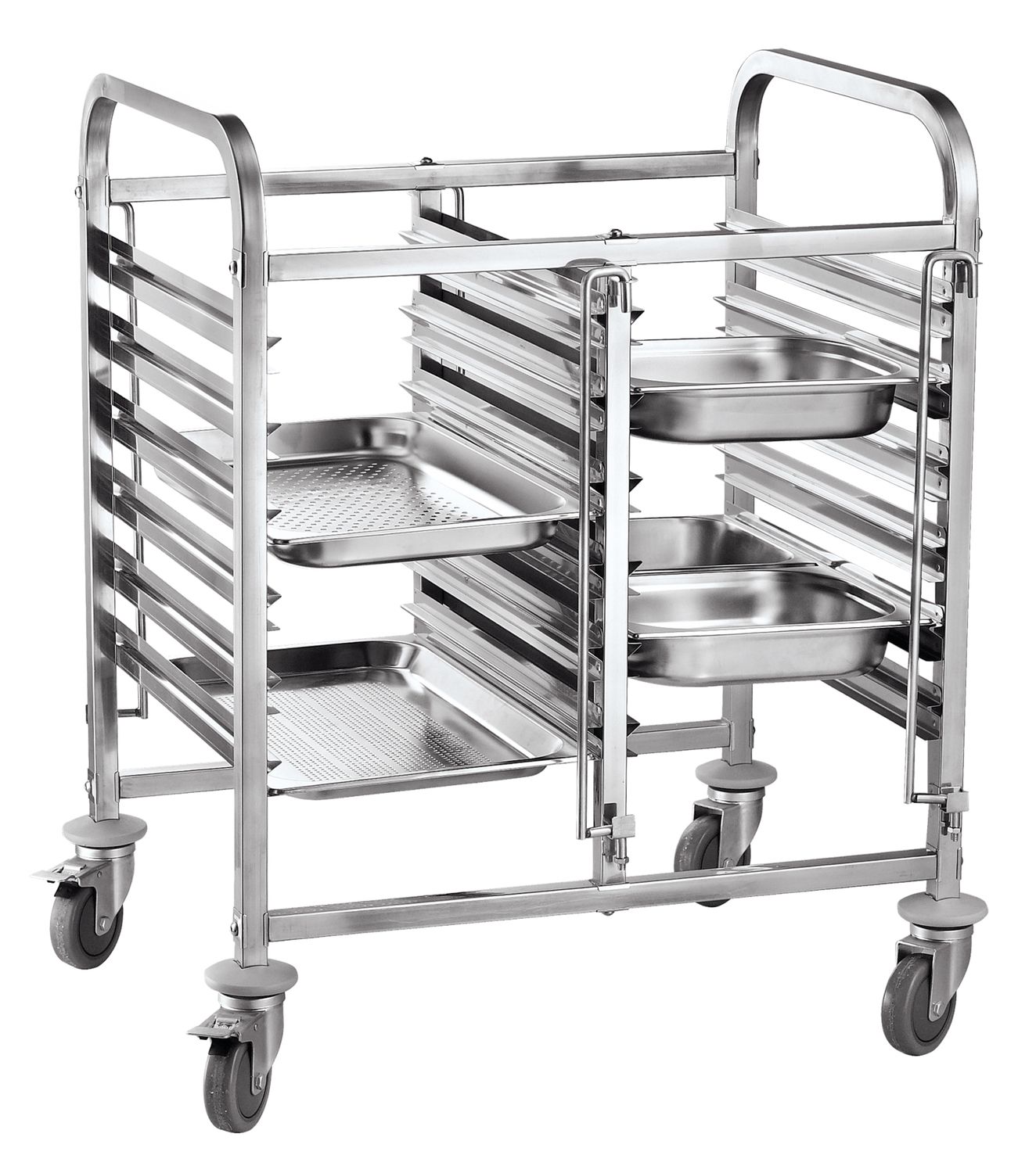 Kaheosaline konteineri transpordikäru 12×GN 1/1, HENDI, 810x610x(H)960mm