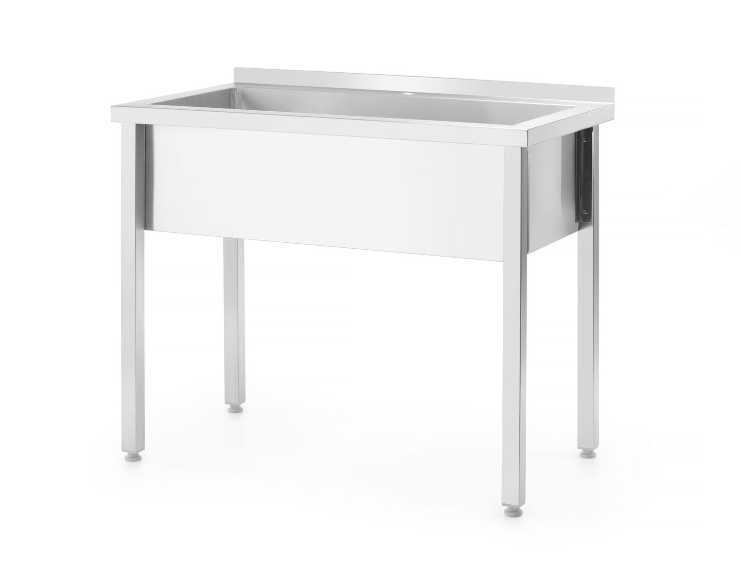 Laud ühe pesukohaga, ilma pritsmeplaadita - poltidega, sügavus 600 mm, HENDI, Budget Line, 800x600x(H)850mm