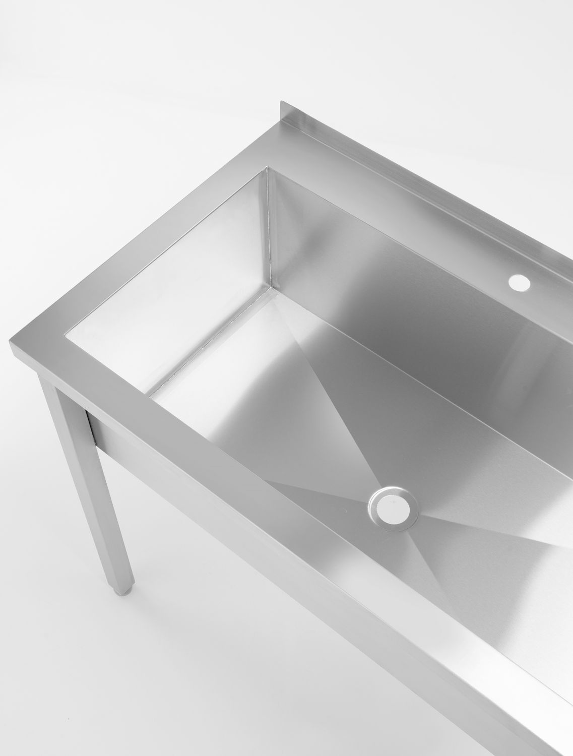 Laud ühe pesukohaga, ilma pritsmeplaadita - poltidega, sügavus 600 mm, HENDI, Budget Line, 1000x600x(H)850mm - Image 5