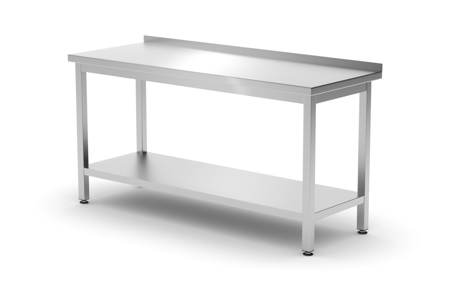 Riiuliga seinalaud - poltidega, sügavus 600 mm, HENDI, Profi Line, 1600x600x850 mm, 1600x600x(H)850mm