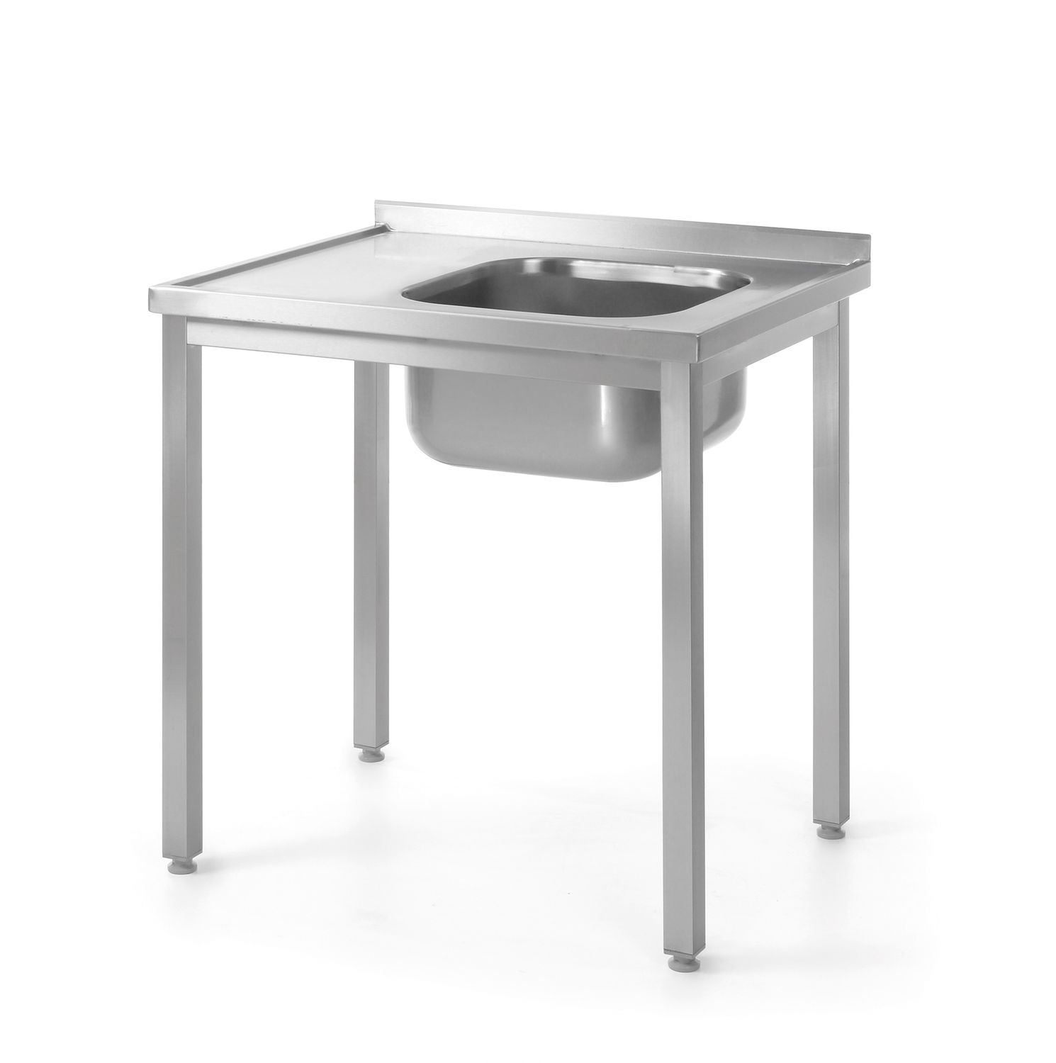 Valamu laud - poltidega, sügavus 600 mm, HENDI, Profi Line, Valamu paremal, 1000x600x(H)850mm