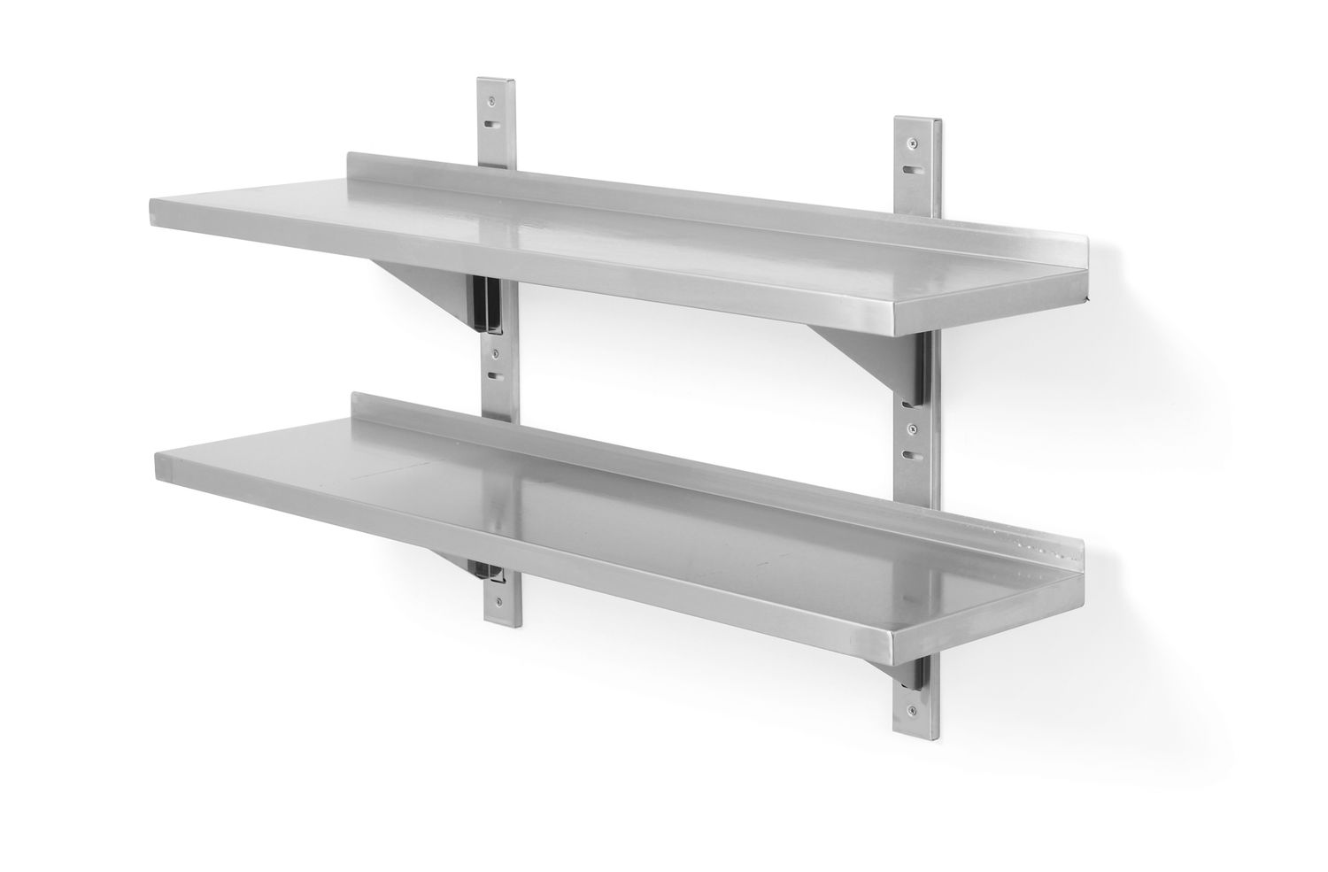 Kahekordne seinariiul, reguleeritav, 2 klambriga, HENDI, 1000x300x(H)600mm