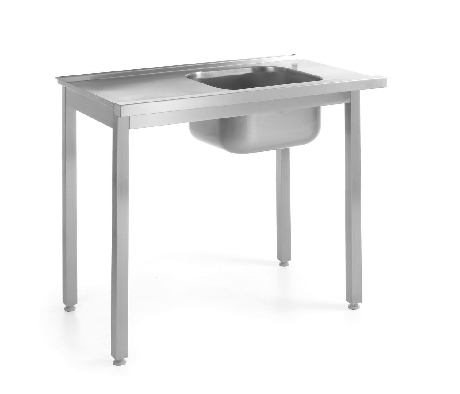 Laadimislaud nõudepesumasinatele koos valamuga - polditud, HENDI, Kitchen Line, 1000x600x(H)850mm