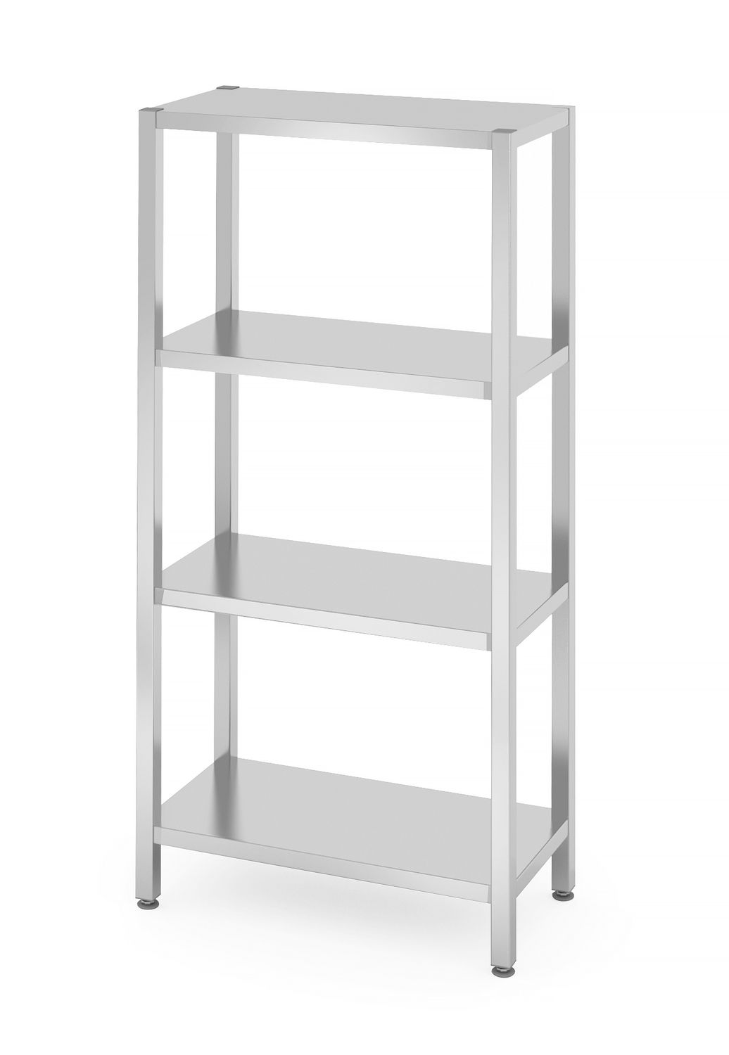 4 täisriiuliga hoiuriiul - poltidega kinnitatud, HENDI, Kitchen Line, 800x400x(H)1800mm