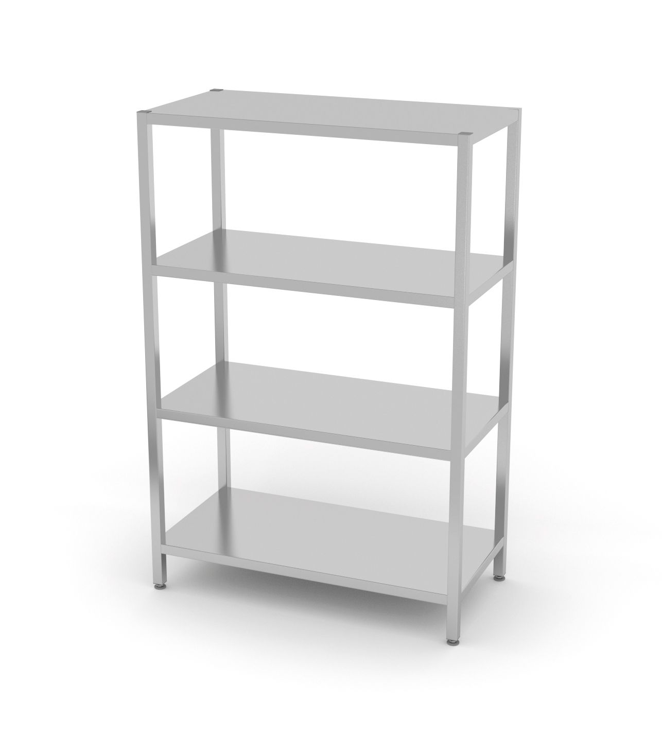 4 täisriiuliga hoiuriiul - poltidega kinnitatud, HENDI, Kitchen Line, 1000x500x(H)1800mm