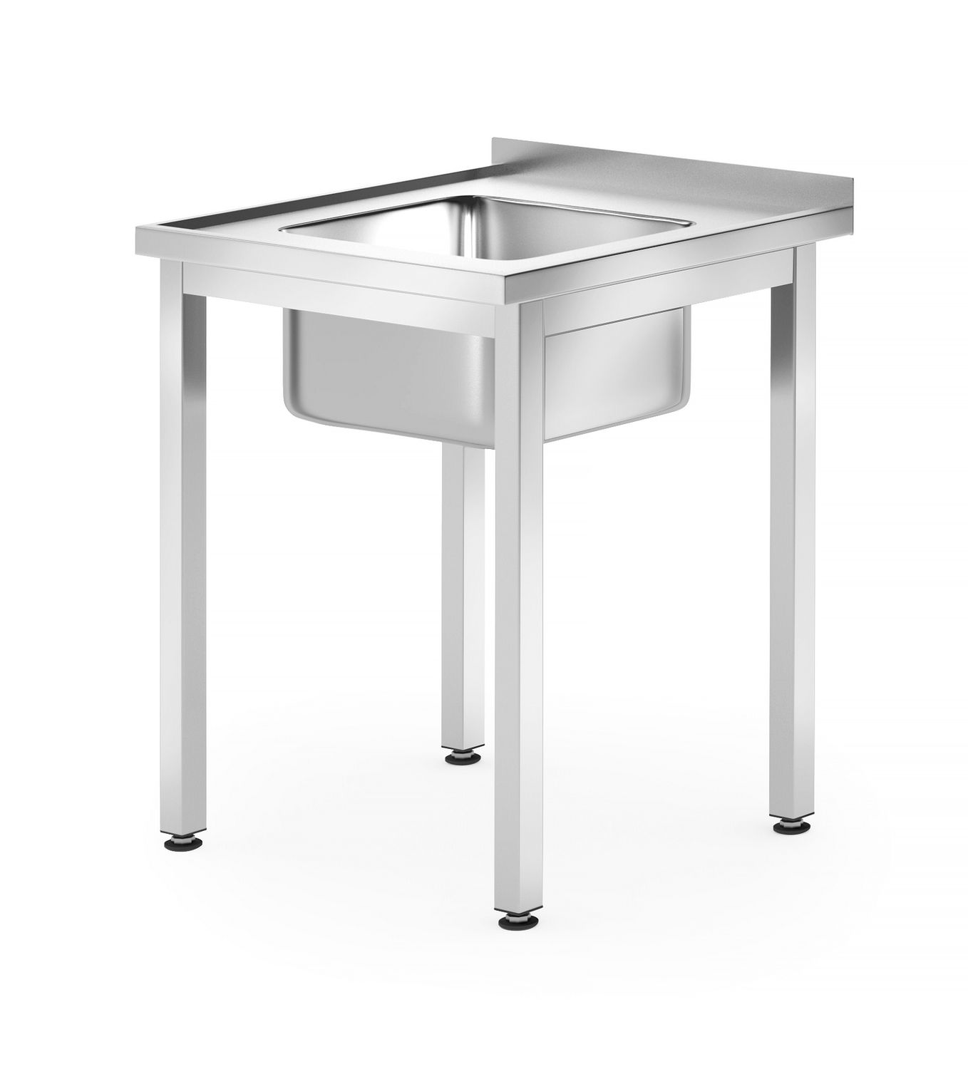 Valamu laud - poltidega, sügavus 700 mm, HENDI, Profi Line, 600x700x(H)850mm