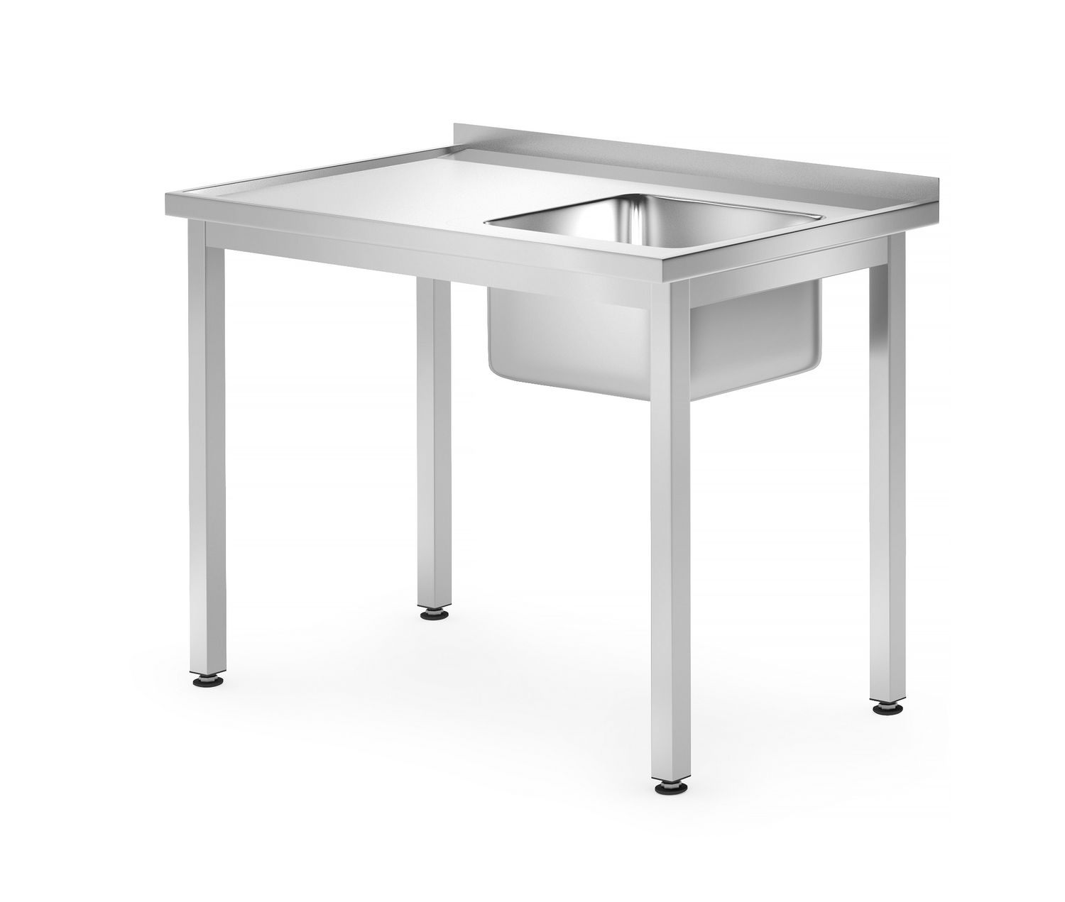 Valamu laud - poltidega, sügavus 700 mm, HENDI, Profi Line, 1000x700x(H)850mm