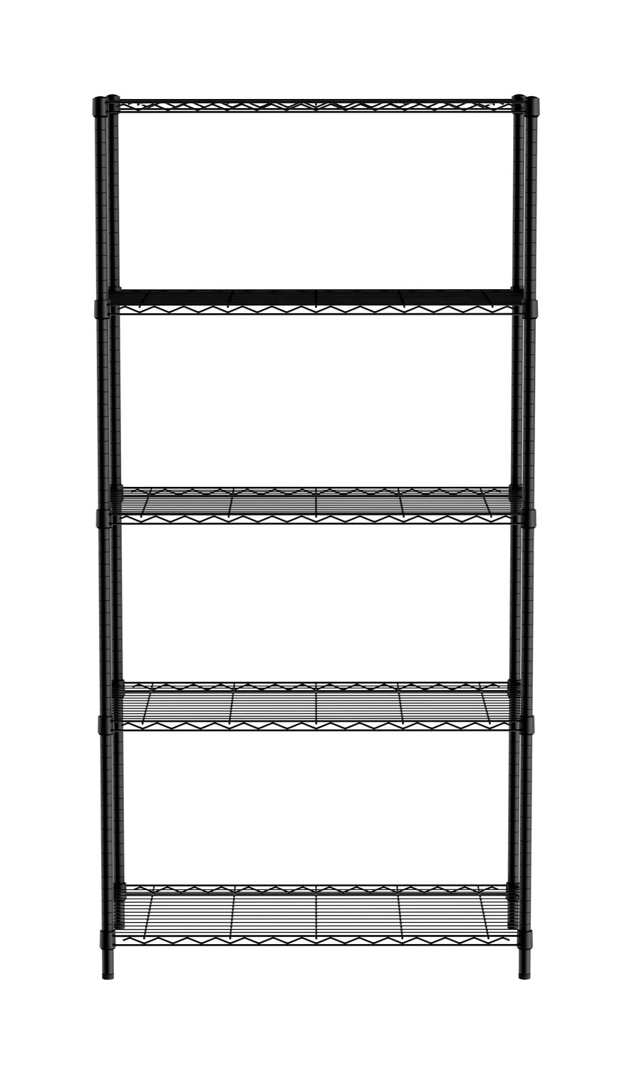 Hoiuriiul 5 riiuliga, HENDI, Must, 910x455x(H)1830mm