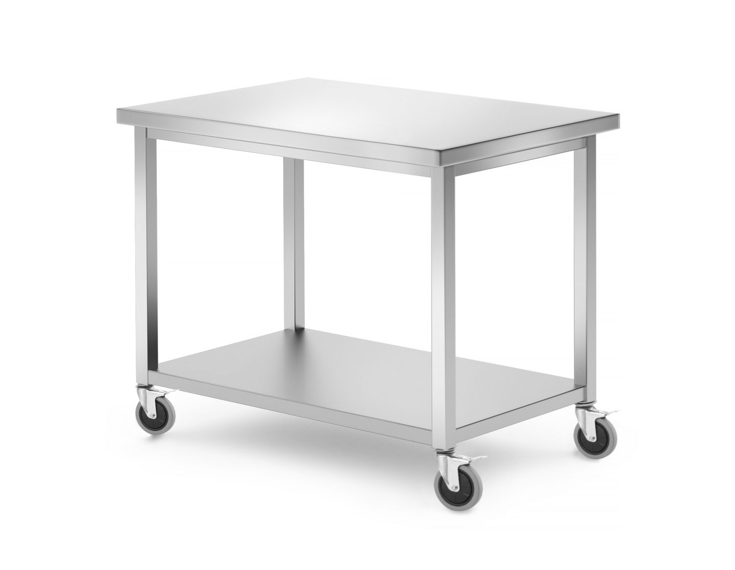 Liigutatav laud, riiuliga - poltidega, HENDI, Kitchen Line, 1000x700x850 mm, 1000x700x(H)850mm