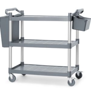 3-shelf polypropylene service cart, large, AmerBox, 1010x500x(H)960mm