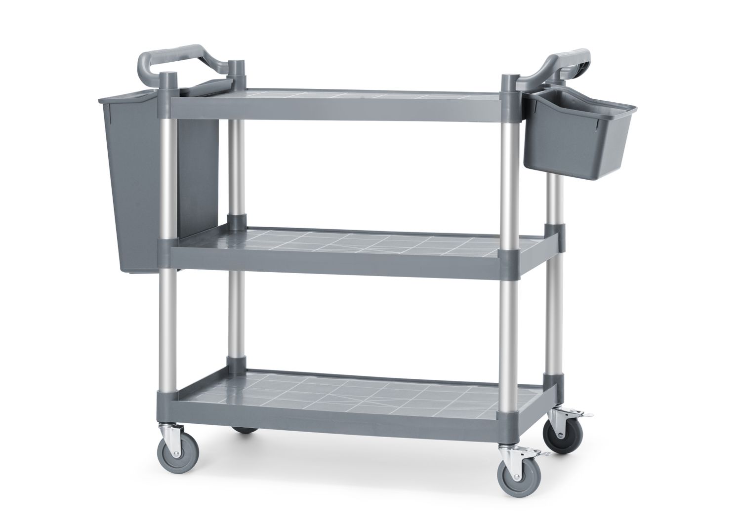 3-shelf polypropylene service cart, large, AmerBox, 1010x500x(H)960mm - Image 4