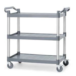 3-shelf polypropylene service cart, large, AmerBox, 1010x500x(H)960mm