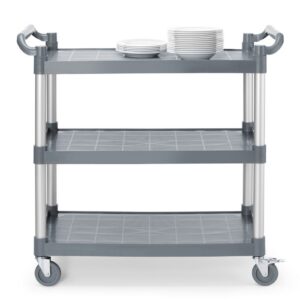 3-shelf polypropylene service cart, large, AmerBox, 1010x500x(H)960mm