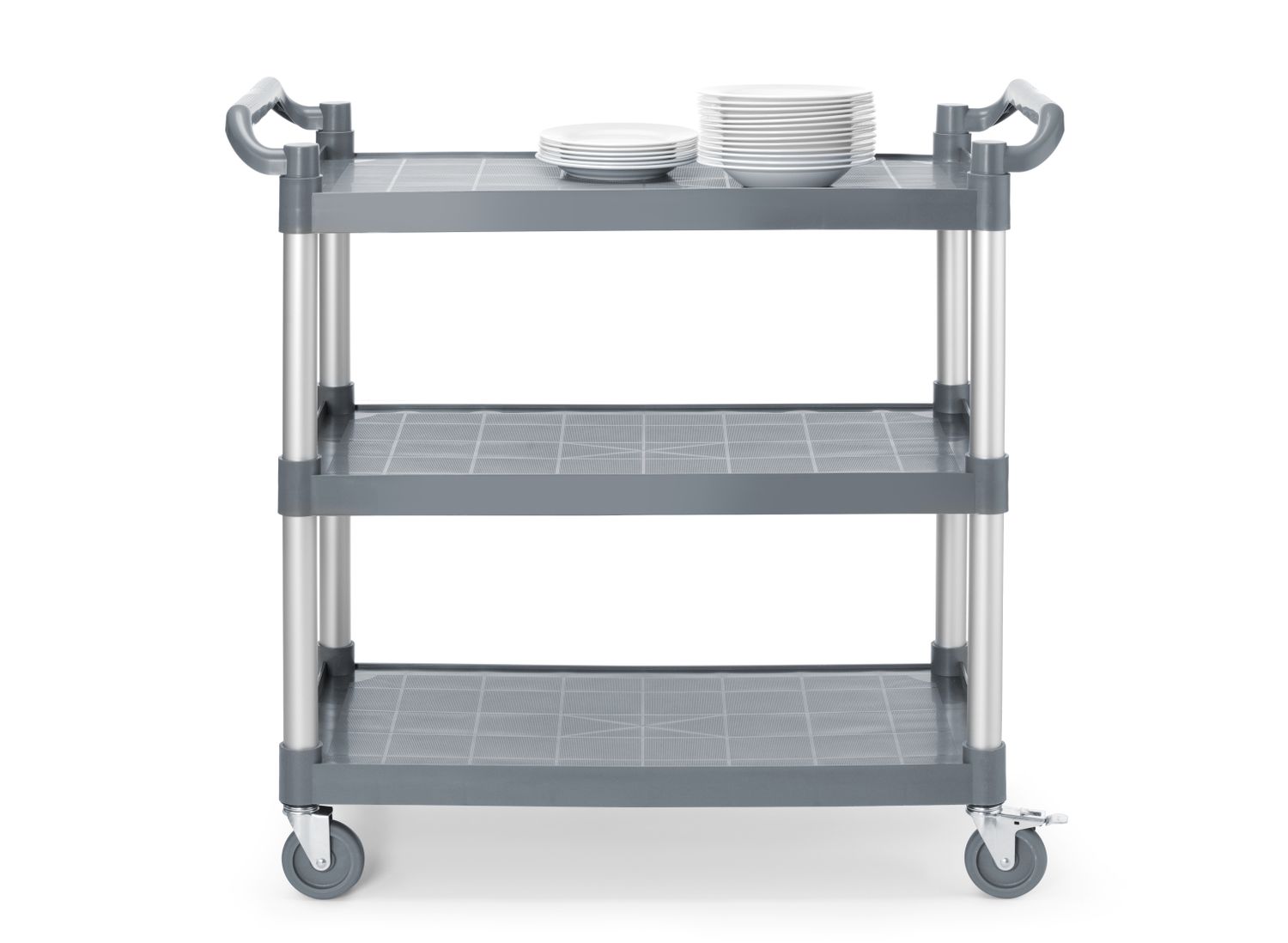 3-shelf polypropylene service cart, large, AmerBox, 1010x500x(H)960mm - Image 5