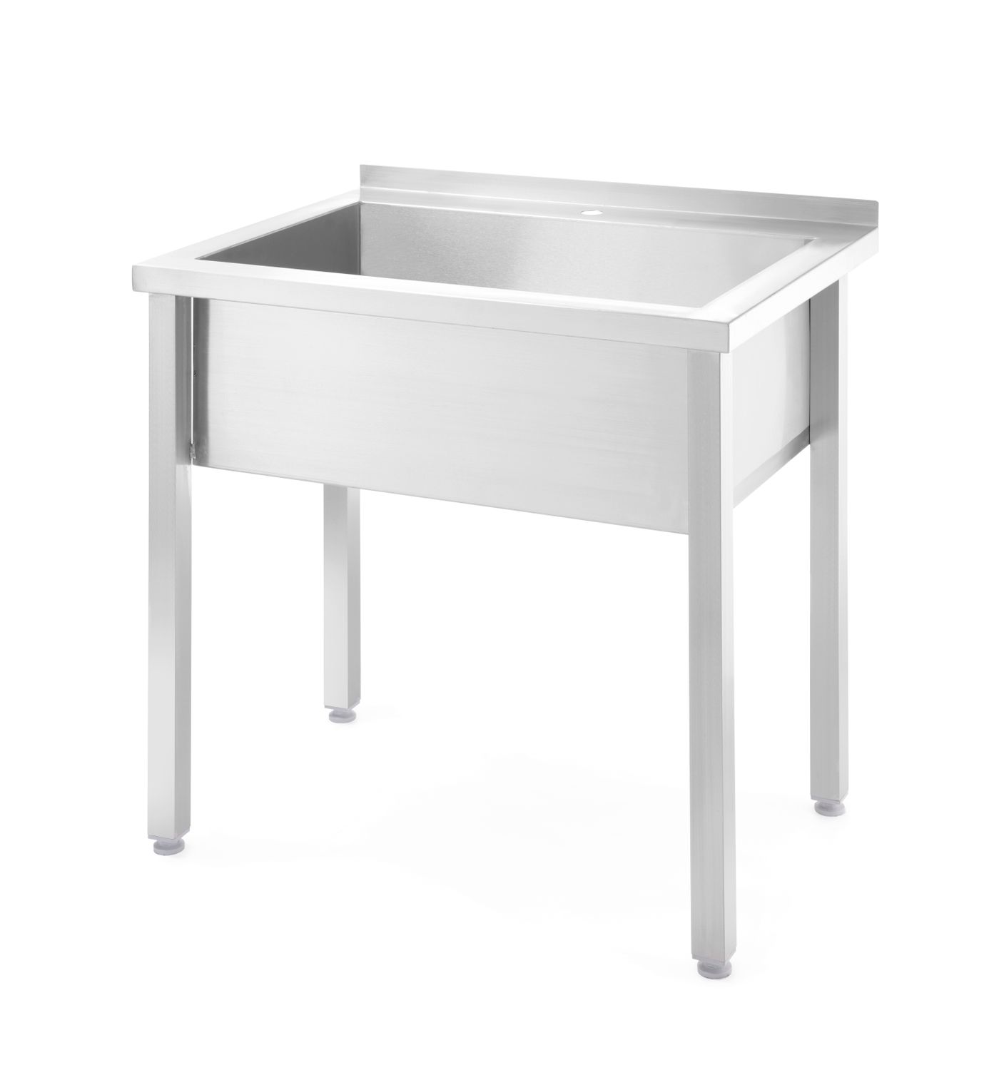 Ühe pesuvanniga laud, keevitatud, HENDI, Kitchen Line, 800x600x(H)850mm