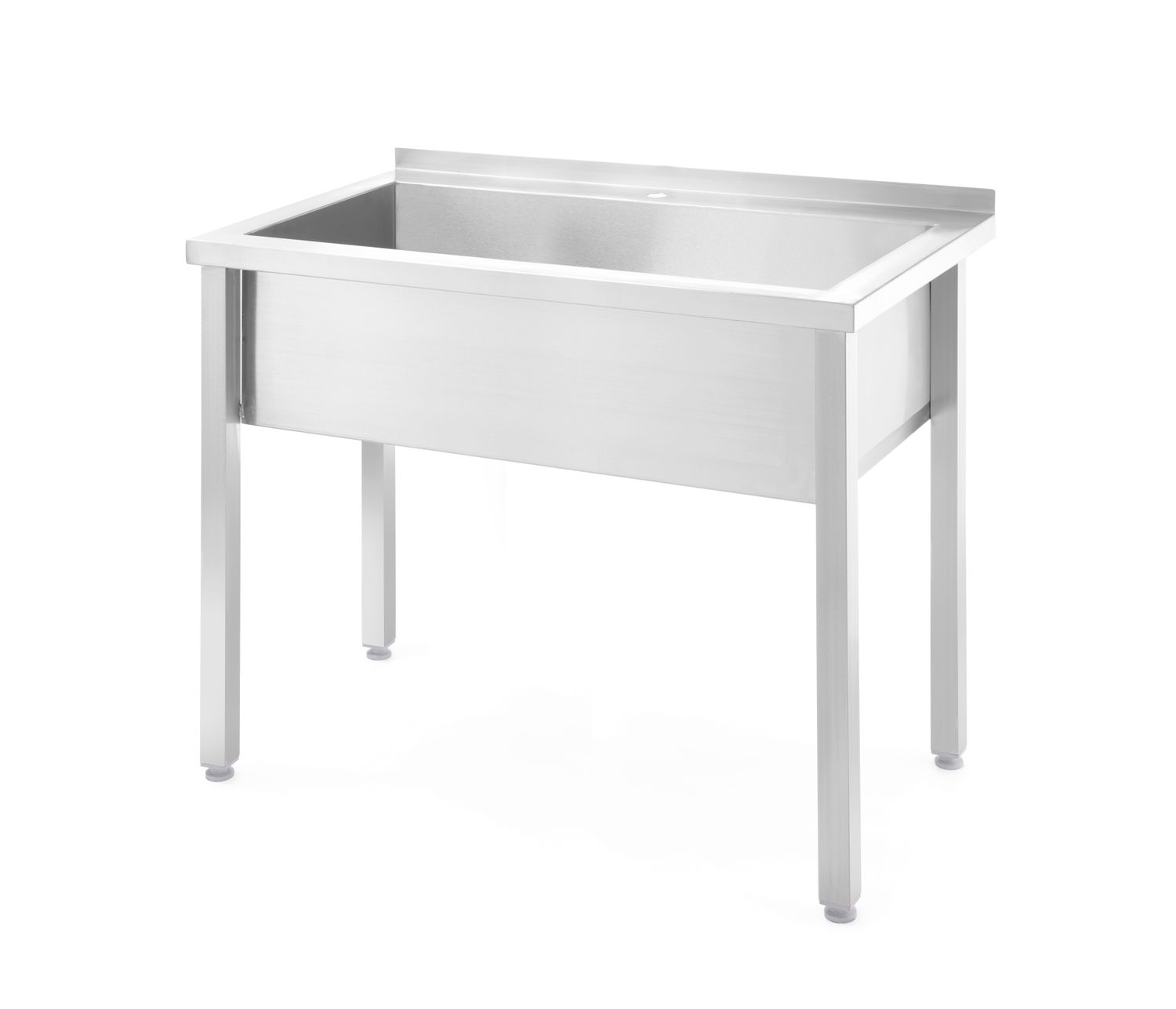 Ühe pesuvanniga laud, keevitatud, HENDI, Kitchen Line, 1000x600x(H)850mm
