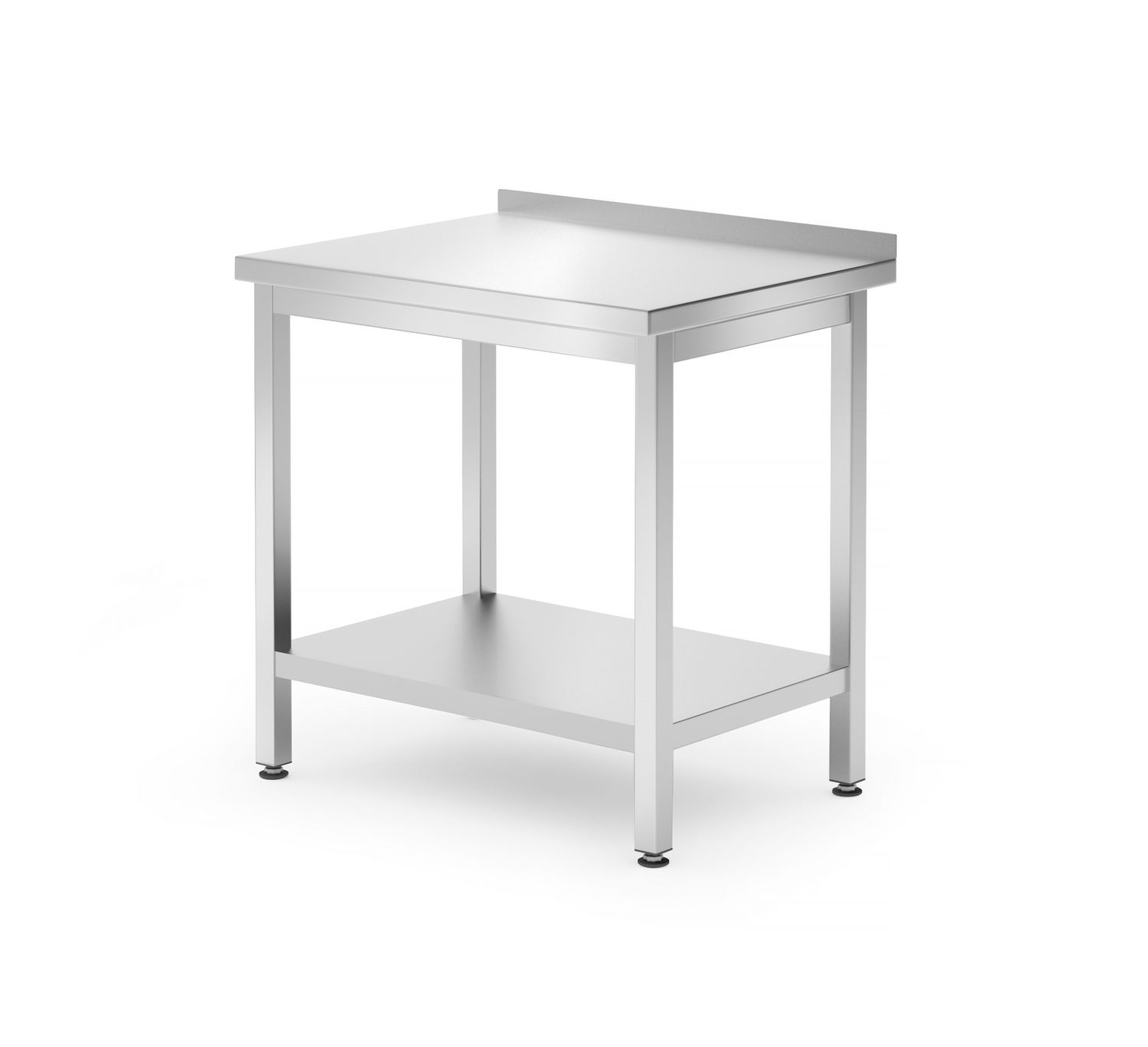 Riiuliga seinalaud - poltidega, sügavus 600 mm, HENDI, Kitchen Line, 800x600x(H)850mm