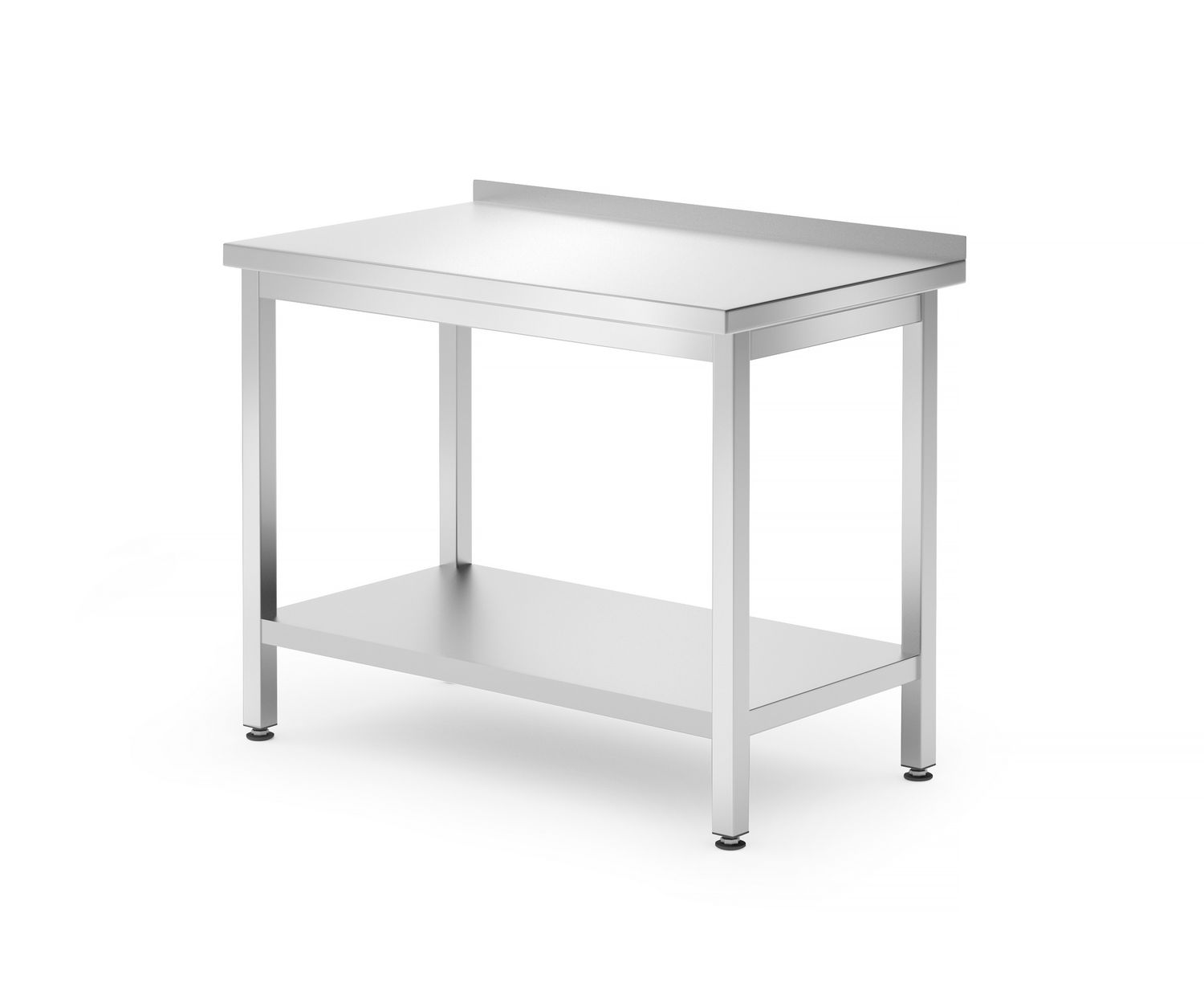Riiuliga seinalaud - poltidega, sügavus 600 mm, HENDI, Kitchen Line, 1000x600x(H)850mm