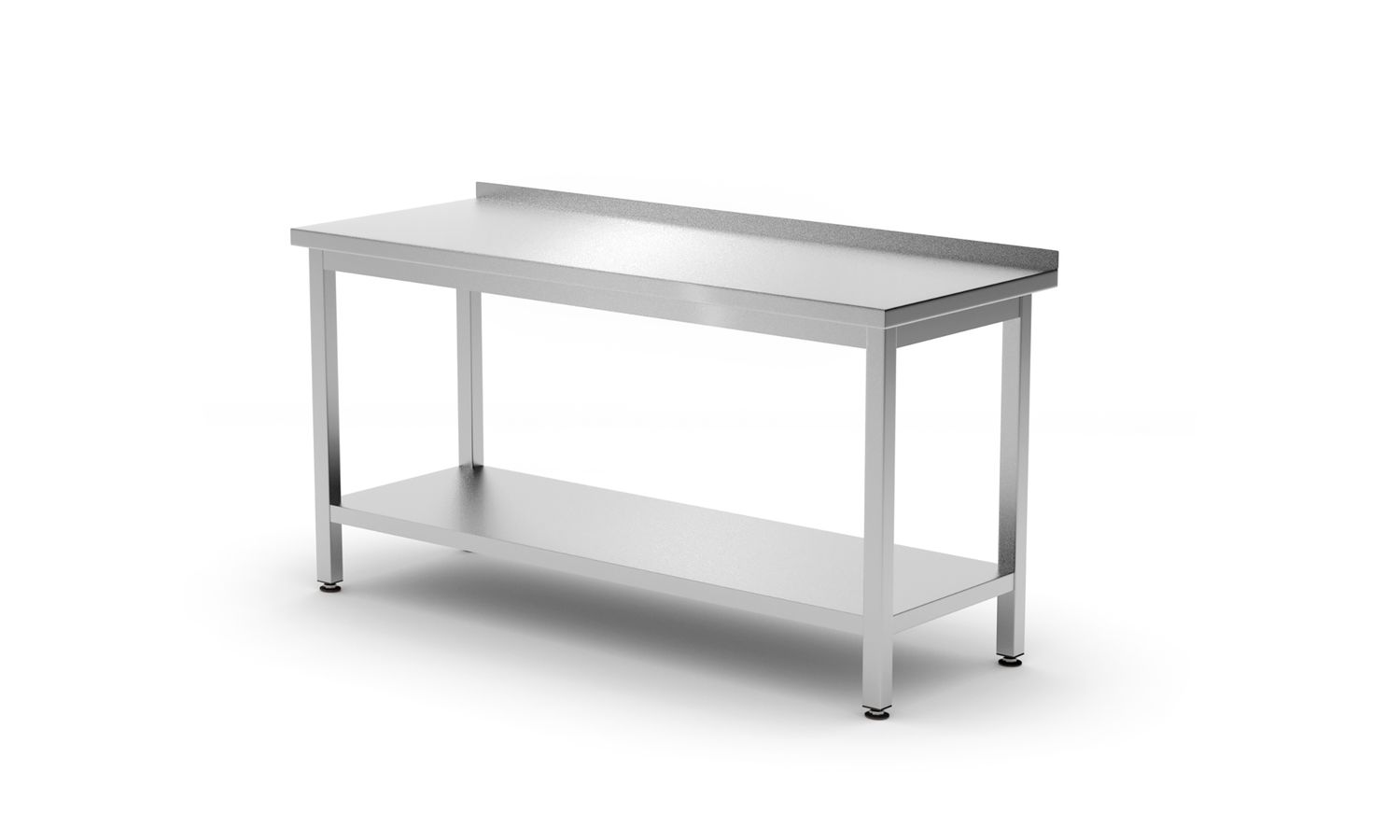 Riiuliga seinalaud - poltidega, sügavus 600 mm, HENDI, Kitchen Line, 1200x600x(H)850mm