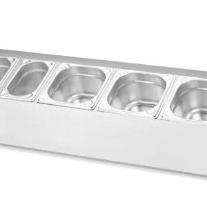 Gastronorm konteinerite hoidik, HENDI, 5 sektsiooni, 745x245x(H)215mm