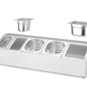 Gastronorm konteinerite hoidik, HENDI, 5 sektsiooni, 745x245x(H)215mm