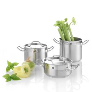 Stew pot low - with lid, HENDI, Profi Line, 1,5L, ⌀160x(H)75mm
