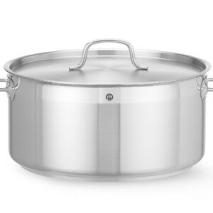 Stew pot low - with lid, HENDI, Profi Line, 12L, ⌀320x(H)150mm