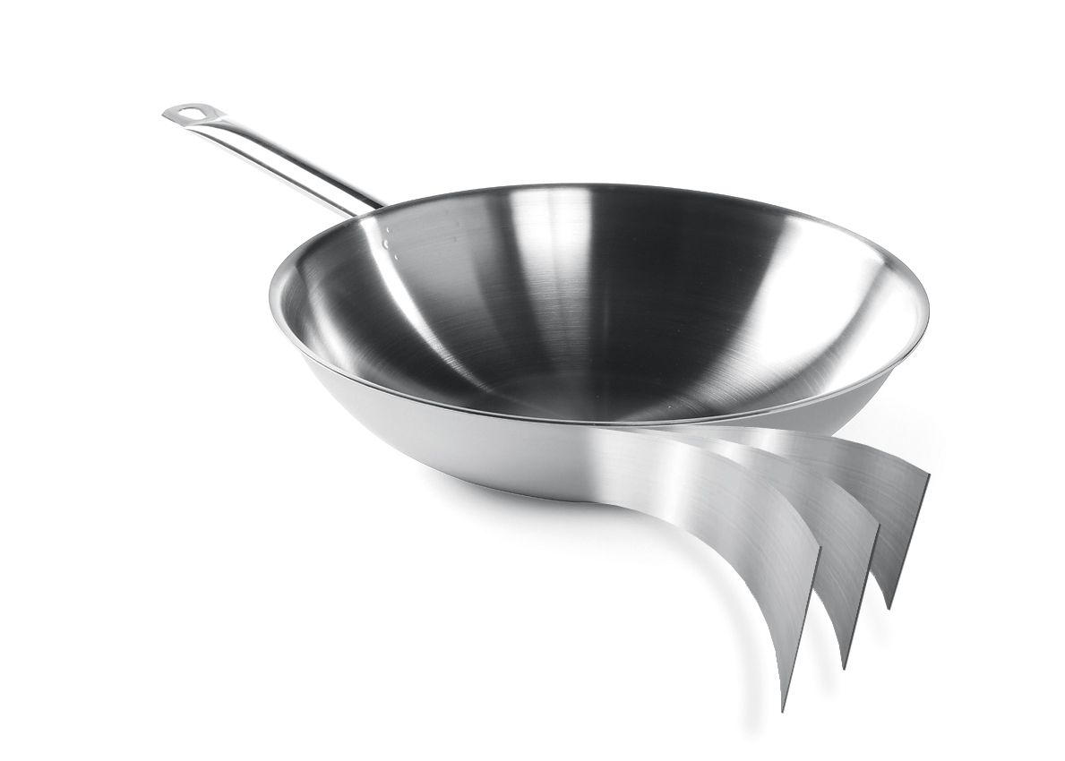 Wok-pann 3-kihiline – ilma kaaneta, HENDI, ⌀360x(H)100mm