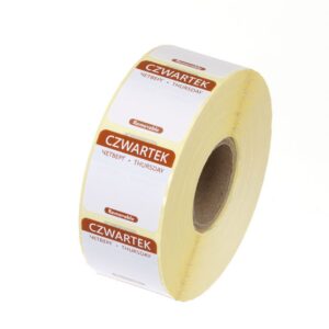 Igapäevased toiduohutuse sildid, mitmeotstarbelised, lihtsalt eemaldatavad, HENDI, 1000 tk. rullis, Pruun, 1000 tk., 25x25mm