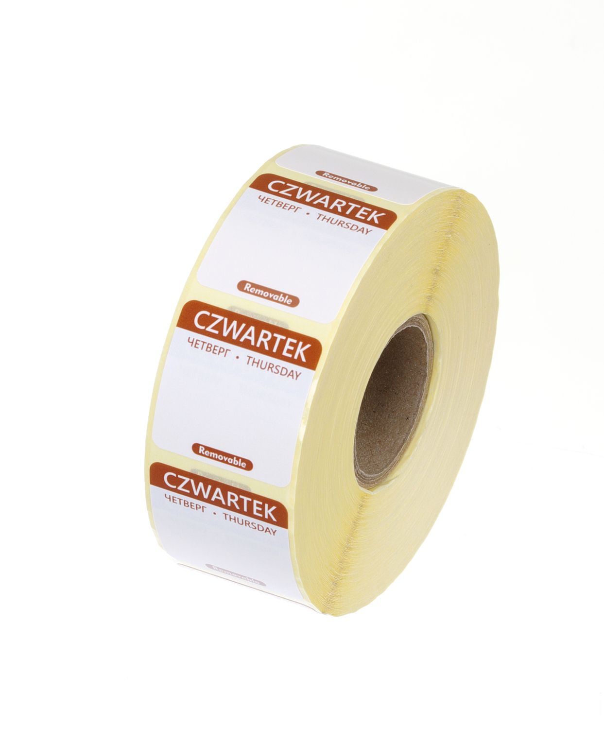 Igapäevased toiduohutuse sildid, mitmeotstarbelised, lihtsalt eemaldatavad, HENDI, 1000 tk. rullis, Pruun, 1000 tk., 25x25mm