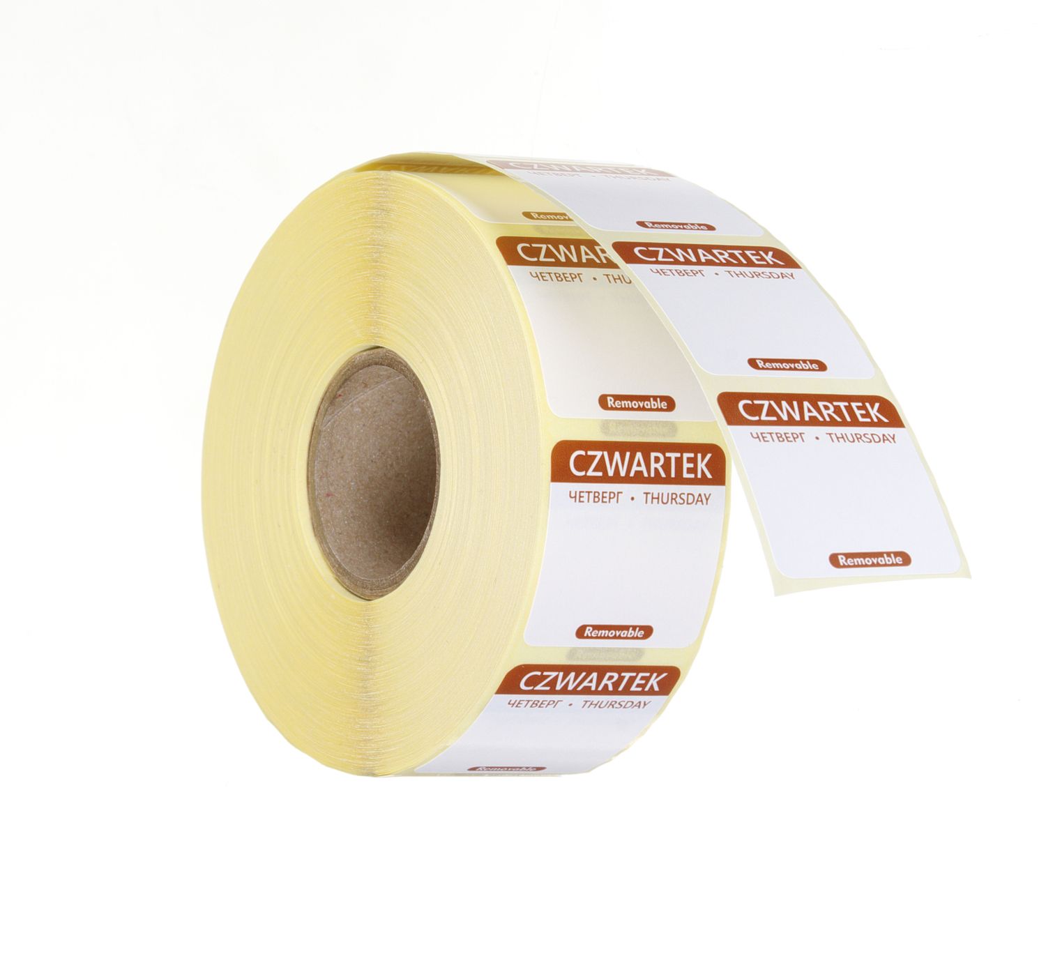 Igapäevased toiduohutuse sildid, mitmeotstarbelised, lihtsalt eemaldatavad, HENDI, 1000 tk. rullis, Pruun, 1000 tk., 25x25mm