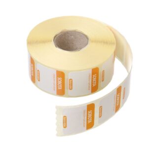 Igapäevased toiduohutuse sildid, mitmeotstarbelised, lihtsalt eemaldatavad, HENDI, 1000 tk. rullis, Oranž, 1000 tk., 25x25mm