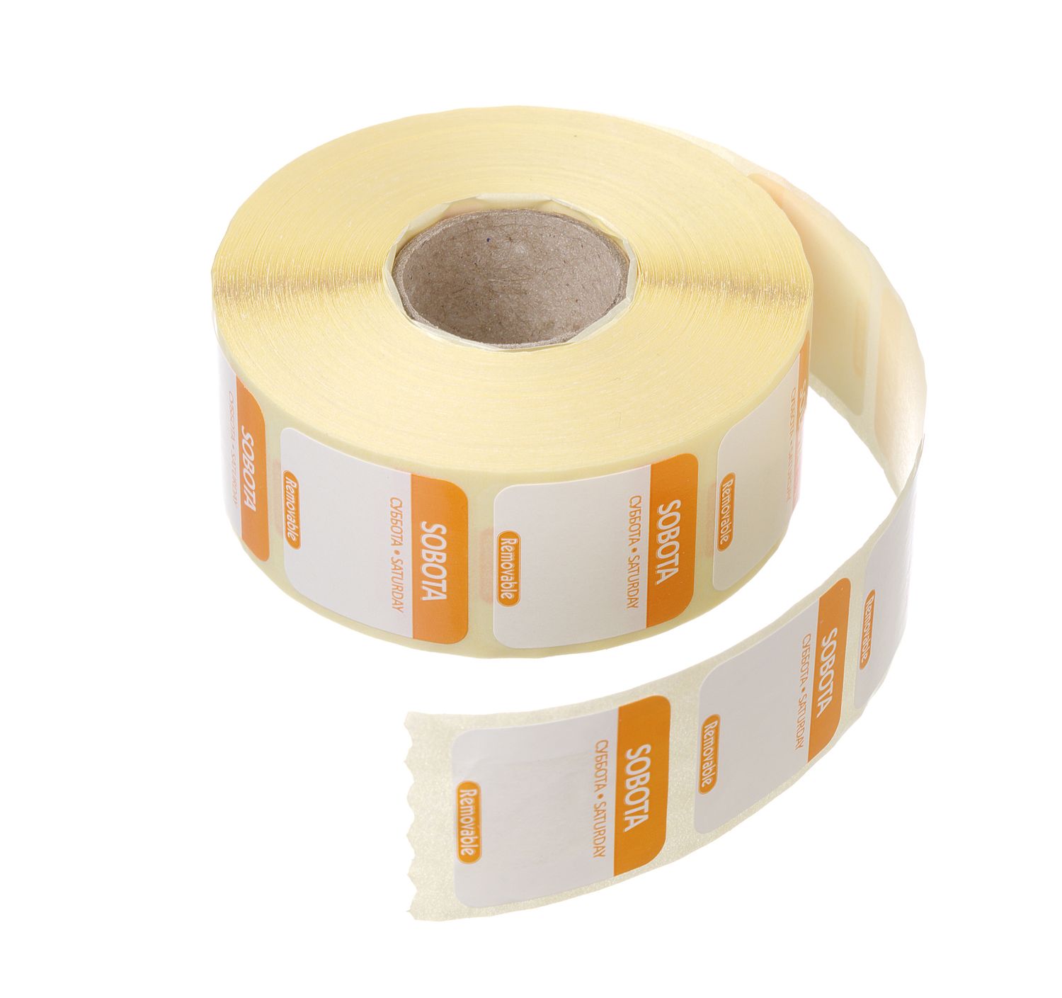 Igapäevased toiduohutuse sildid, mitmeotstarbelised, lihtsalt eemaldatavad, HENDI, 1000 tk. rullis, Oranž, 1000 tk., 25x25mm