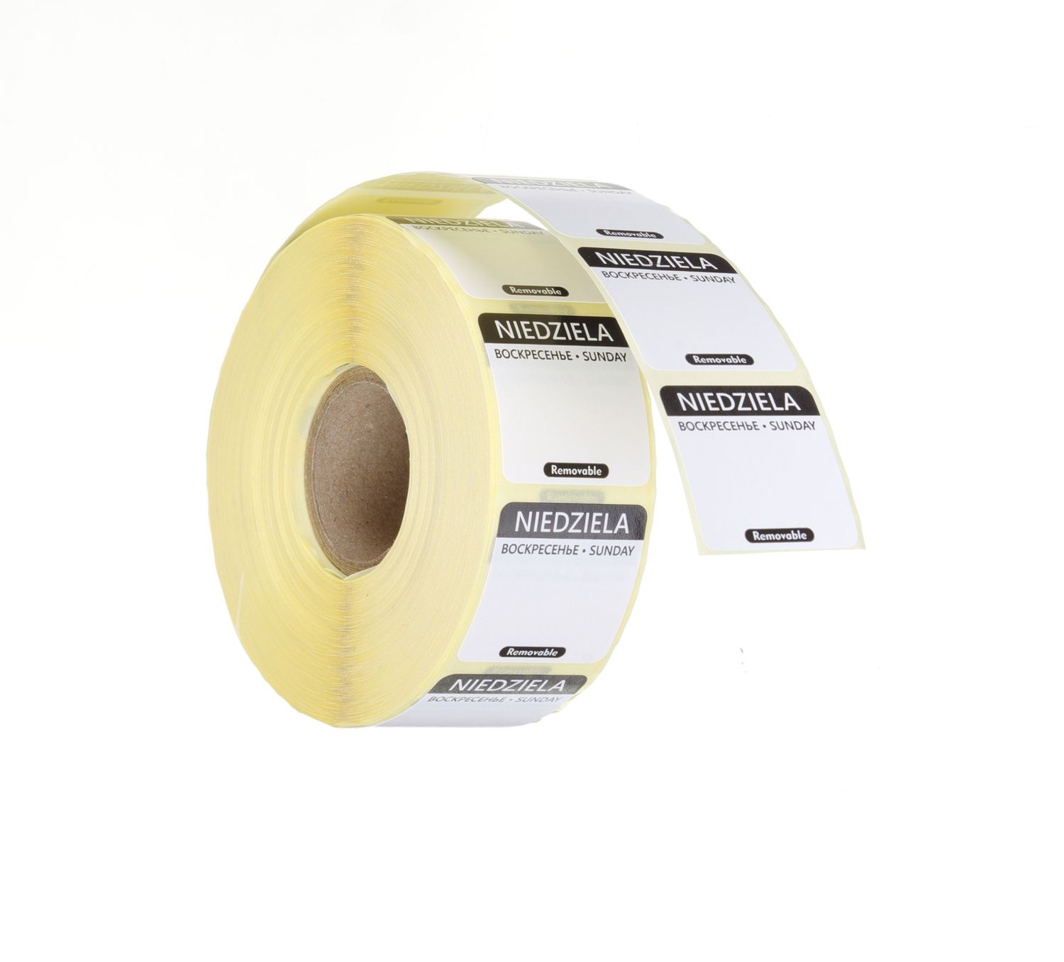 Igapäevased toiduohutuse sildid, mitmeotstarbelised, lihtsalt eemaldatavad, HENDI, 1000 tk. rullis, Must, 1000 tk., 25x25mm