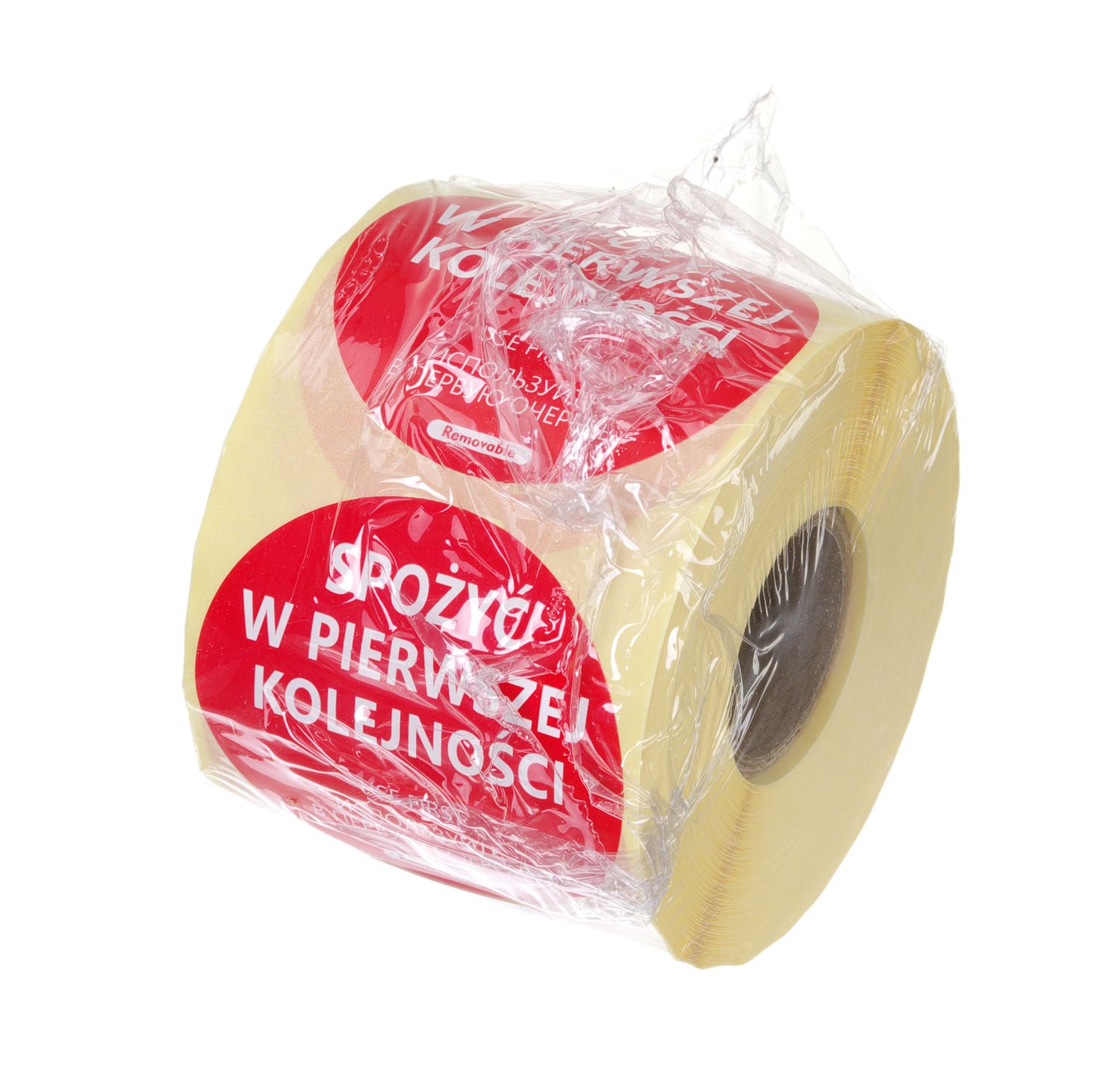Toiduohutuse korduvkasutatav kleebis – „USE FIRST“, HENDI, Punane, 500 tk., ⌀50mm