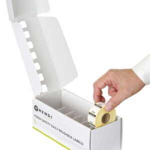 Toiduohutuse korduvkasutatavate etikettide komplekt igaks nädalapäevaks koos dosaatoriga , HENDI, 240x80x(H)100mm