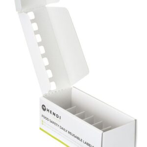 Toiduohutuse korduvkasutatavate etikettide komplekt igaks nädalapäevaks koos dosaatoriga , HENDI, 240x80x(H)100mm