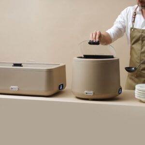 Supikatel UNIQ, HENDI, designed by Robert Bronwasser, 8L, Beež, 230V/500W, ⌀365x(H)325mm