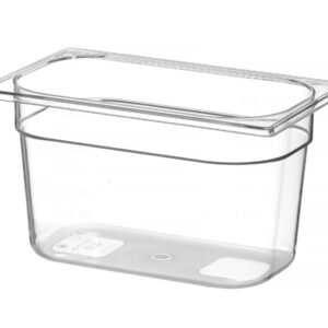 Toiduanum polükarbonaadist GN 1/4 Profi Line, HENDI, Profi Line, GN 1/4, 5,5L, Läbipaistev, 265x162x(H)200mm