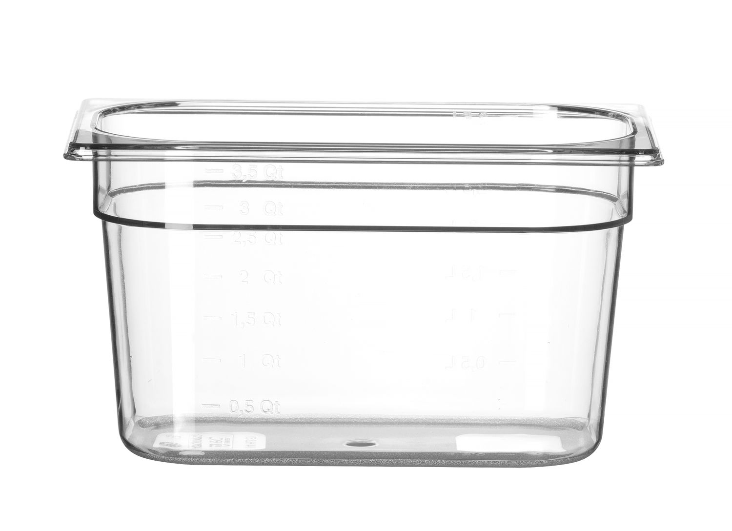 Toiduanum polükarbonaadist GN 1/4 Profi Line, HENDI, Profi Line, GN 1/4, 5,5L, Läbipaistev, 265x162x(H)200mm