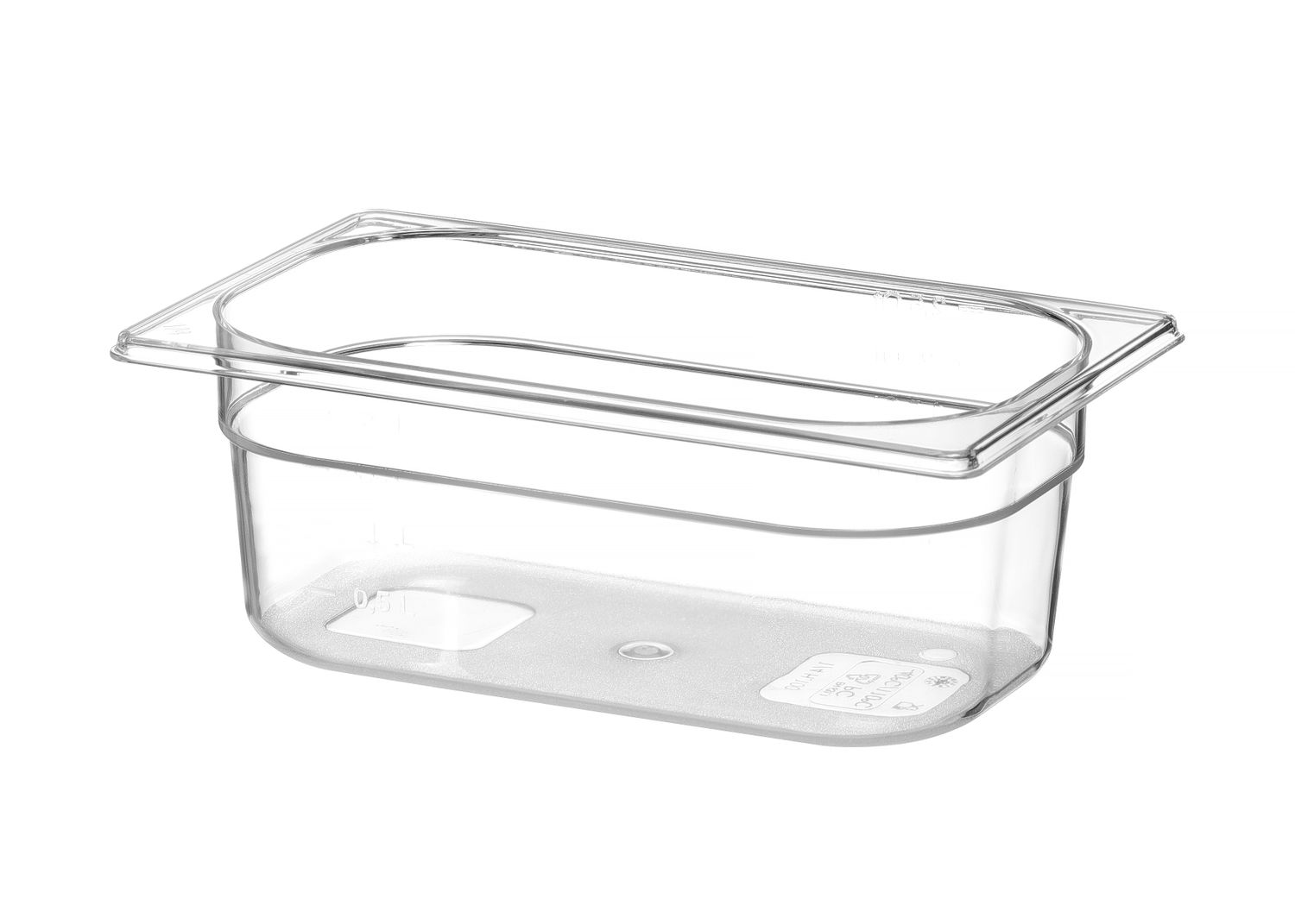 Toiduanum polükarbonaadist GN 1/4 Profi Line, HENDI, Profi Line, GN 1/4, 2,8L, Läbipaistev, 265x162x(H)100mm