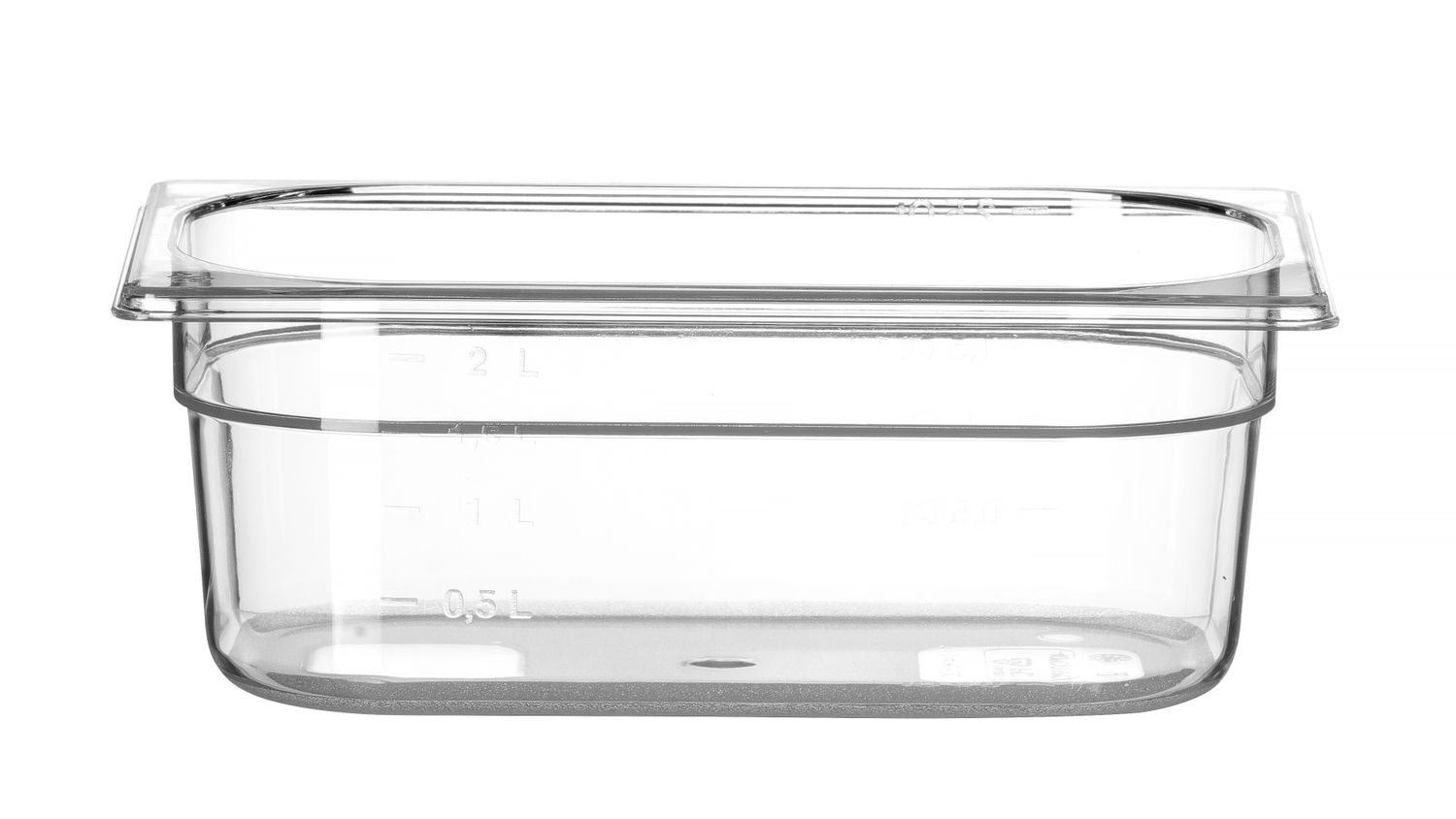 Toiduanum polükarbonaadist GN 1/4 Profi Line, HENDI, Profi Line, GN 1/4, 2,8L, Läbipaistev, 265x162x(H)100mm