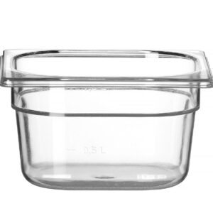 Toiduanum polükarbonaadist GN 1/6 Profi Line, HENDI, Profi Line, GN 1/6, 1,6L, Läbipaistev, 176x162x(H)100mm
