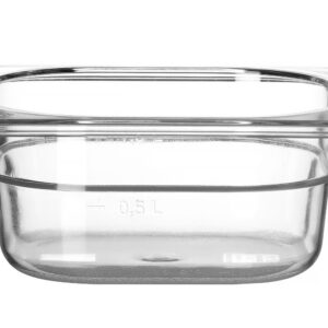 Toiduanum polükarbonaadist GN 1/6 Profi Line, HENDI, Profi Line, GN 1/6, 1L, Läbipaistev, 176x162x(H)65mm