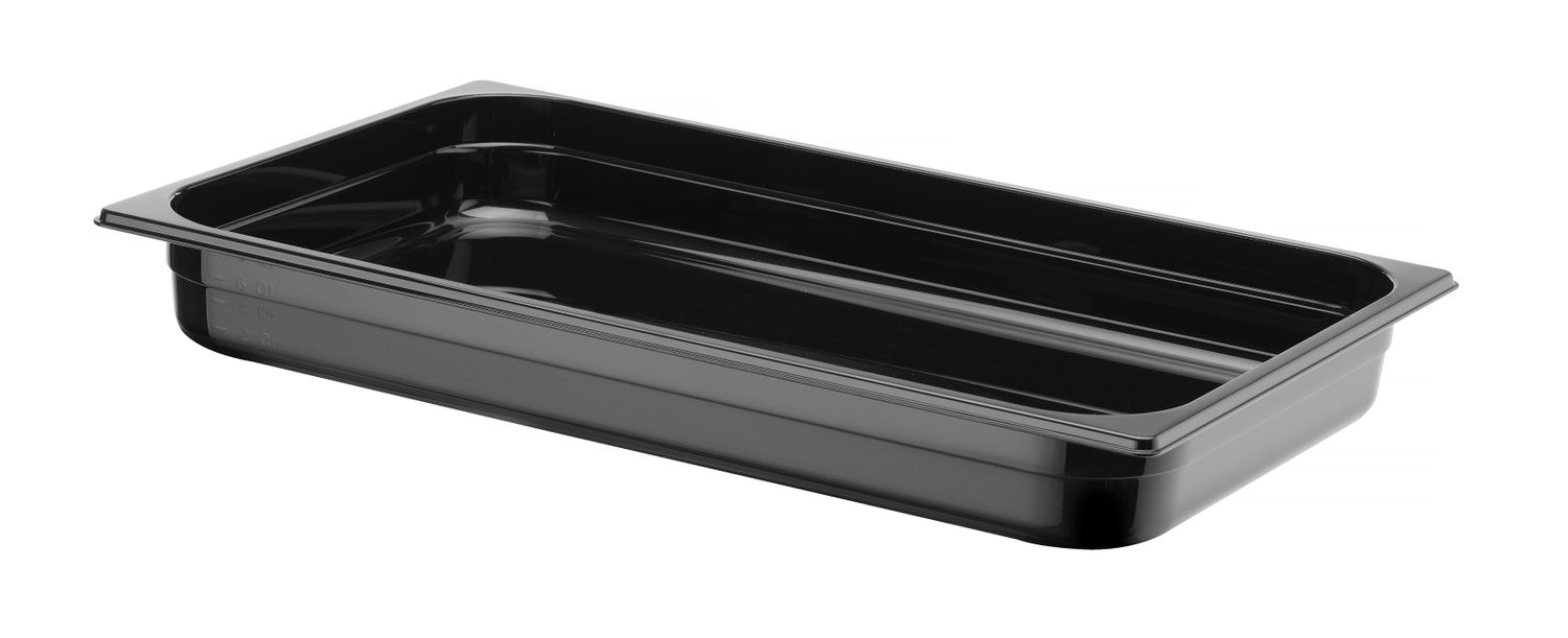 Toiduanum mustast polükarbonaadist GN 1/1, HENDI, Profi Line, GN 1/1, 9L, Must, 530x325x(H)65mm