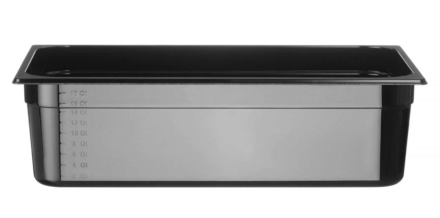 Toiduanum mustast polükarbonaadist GN 1/1, HENDI, Profi Line, GN 1/1, 21L, Must, 530x325x(H)150mm