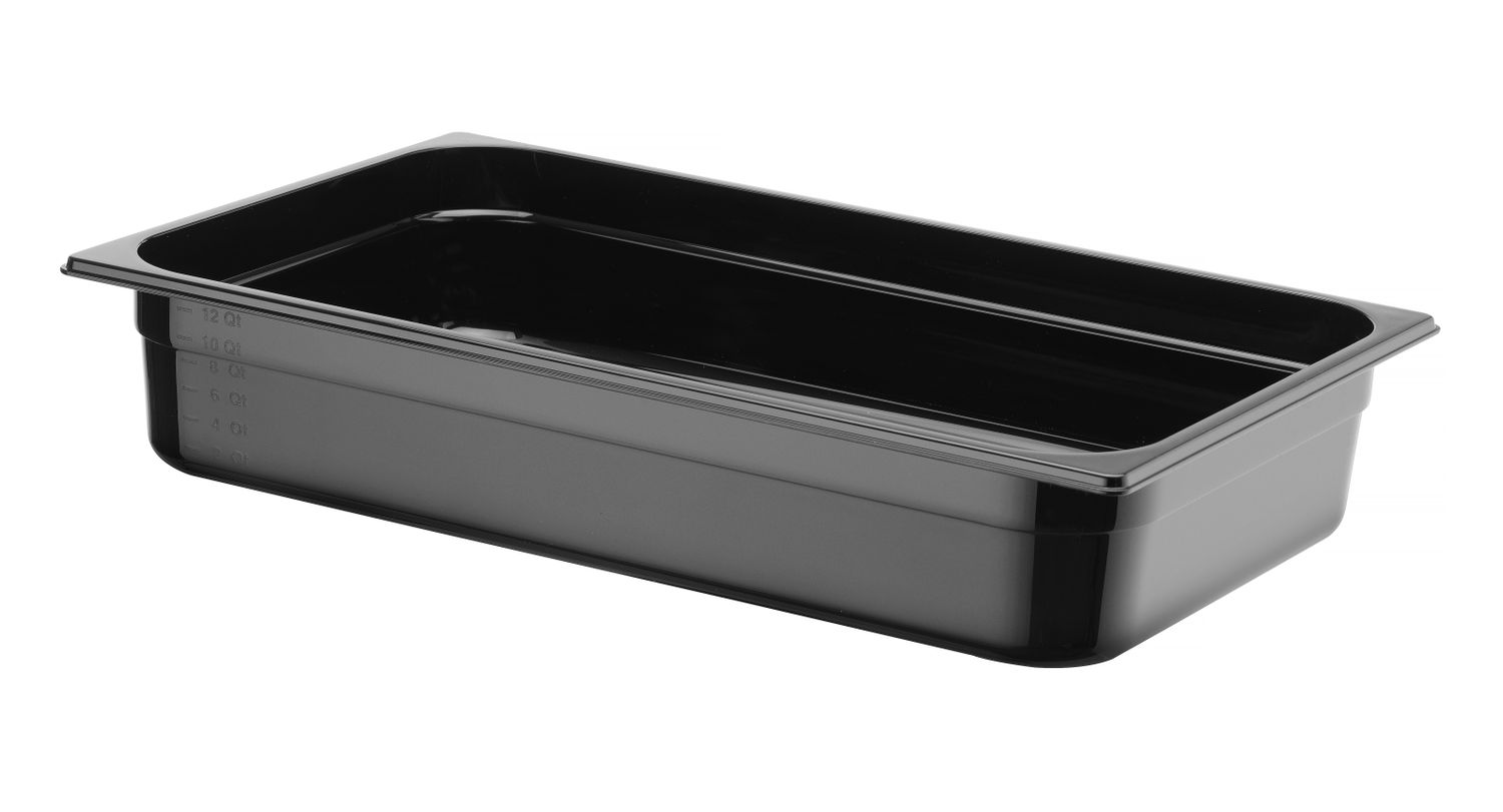 Toiduanum mustast polükarbonaadist GN 1/1, HENDI, Profi Line, GN 1/1, 14L, Must, 530x325x(H)100mm